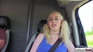 Blonde british babe grace harper fucked by a stranger in his car