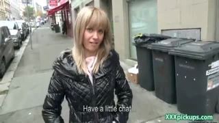Sexy czech amateur slut fucks for cash in public 27